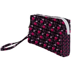 Cherries An Bats Black Wristlet Pouch Bag (small)