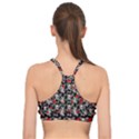 Heart Skeleton Face Pattern Black Basic Training Sports Bra View2