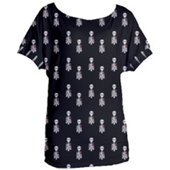 Heart Skeleton Pattern Women s Oversized Tee by snowwhitegirl