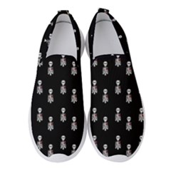 Heart Skeleton Pattern Women s Slip On Sneakers by snowwhitegirl