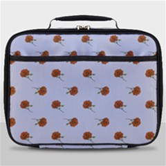 Peach Rose Blue Full Print Lunch Bag by snowwhitegirl