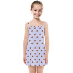 Peach Rose Blue Kids  Summer Sun Dress