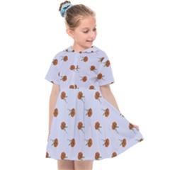 Peach Rose Blue Kids  Sailor Dress by snowwhitegirl