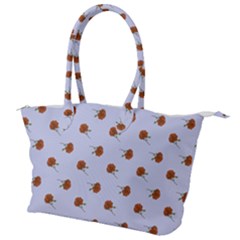 Peach Rose Blue Canvas Shoulder Bag