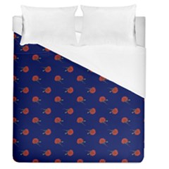 Red Rose Blue Duvet Cover (queen Size) by snowwhitegirl