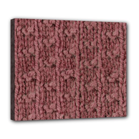 Knitted Wool Rose Deluxe Canvas 24  X 20  (stretched) by snowwhitegirl