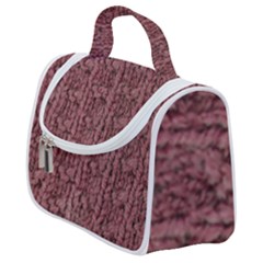 Knitted Wool Rose Satchel Handbag