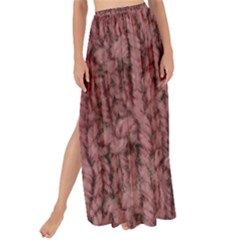 Knitted Wool Rose Maxi Chiffon Tie-up Sarong by snowwhitegirl