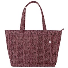 Knitted Wool Rose Back Pocket Shoulder Bag 