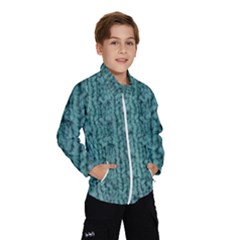 Knitted Wool Blue Kids  Windbreaker by snowwhitegirl