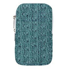 Knitted Wool Blue Waist Pouch (large)