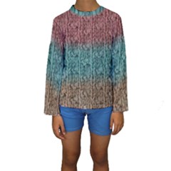 Knitted Wool Ombre 1 Kids  Long Sleeve Swimwear by snowwhitegirl