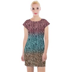 Knitted Wool Ombre 1 Cap Sleeve Bodycon Dress by snowwhitegirl