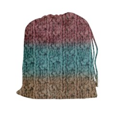 Knitted Wool Ombre 1 Drawstring Pouch (xxl) by snowwhitegirl