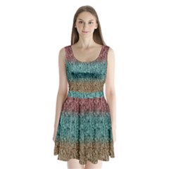 Knitted Wool Ombre 1 Split Back Mini Dress  by snowwhitegirl