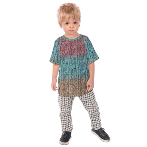 Knitted Wool Ombre 1 Kids  Raglan Tee by snowwhitegirl