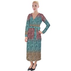 Knitted Wool Ombre 1 Velvet Maxi Wrap Dress by snowwhitegirl