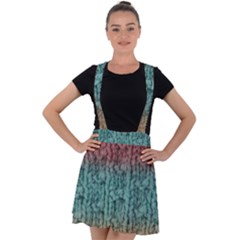 Knitted Wool Ombre 1 Velvet Suspender Skater Skirt