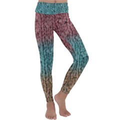 Knitted Wool Ombre 1 Kids  Lightweight Velour Classic Yoga Leggings by snowwhitegirl