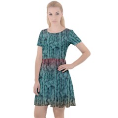 Knitted Wool Ombre 1 Cap Sleeve Velour Dress  by snowwhitegirl