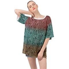 Knitted Wool Ombre 1 Oversized Chiffon Top