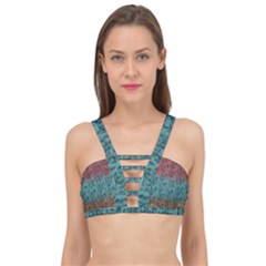 Knitted Wool Ombre 1 Cage Up Bikini Top