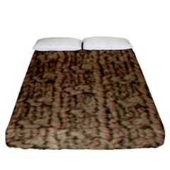 Knitted Wool Brown Fitted Sheet (king Size) by snowwhitegirl