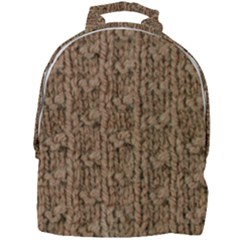 Knitted Wool Brown Mini Full Print Backpack by snowwhitegirl