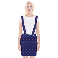 Red Rose Blue Braces Suspender Skirt