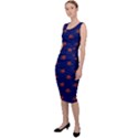 Red Rose Blue Sleeveless Pencil Dress View2