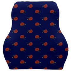 Red Rose Blue Car Seat Velour Cushion  by snowwhitegirl