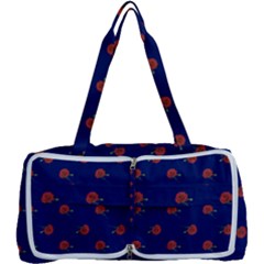 Red Rose Blue Multi Function Bag by snowwhitegirl