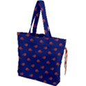 Red Rose Blue Drawstring Tote Bag View1