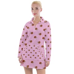 Peach Rose Pink Women s Long Sleeve Casual Dress by snowwhitegirl