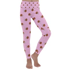 Peach Rose Pink Kids  Lightweight Velour Classic Yoga Leggings by snowwhitegirl