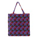 Red Roses Purple Vintage Grocery Tote Bag View1