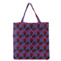 Red Roses Purple Vintage Grocery Tote Bag View2