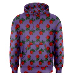 Red Roses Purple Vintage Men s Pullover Hoodie