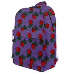 Red Roses Purple Vintage Classic Backpack by snowwhitegirl