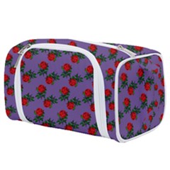 Red Roses Purple Vintage Toiletries Pouch