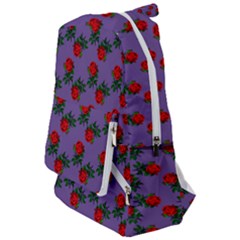 Red Roses Purple Vintage Travelers  Backpack by snowwhitegirl