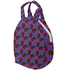 Red Roses Purple Vintage Travel Backpacks by snowwhitegirl