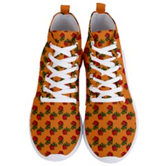 Red Roses Orange Men s Lightweight High Top Sneakers by snowwhitegirl