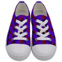 Red Roses Blue Purple Kids  Low Top Canvas Sneakers View1