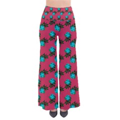 Blue Roses Pink So Vintage Palazzo Pants by snowwhitegirl