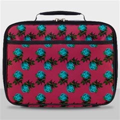 Blue Roses Pink Full Print Lunch Bag by snowwhitegirl