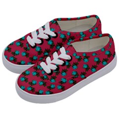 Blue Roses Pink Kids  Classic Low Top Sneakers by snowwhitegirl