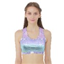 Vintage Pastel Mandala White Sports Bra with Border View1