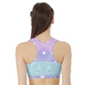 Vintage Pastel Mandala White Sports Bra with Border View2