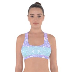 Vintage Pastel Mandala White Cross Back Sports Bra by snowwhitegirl